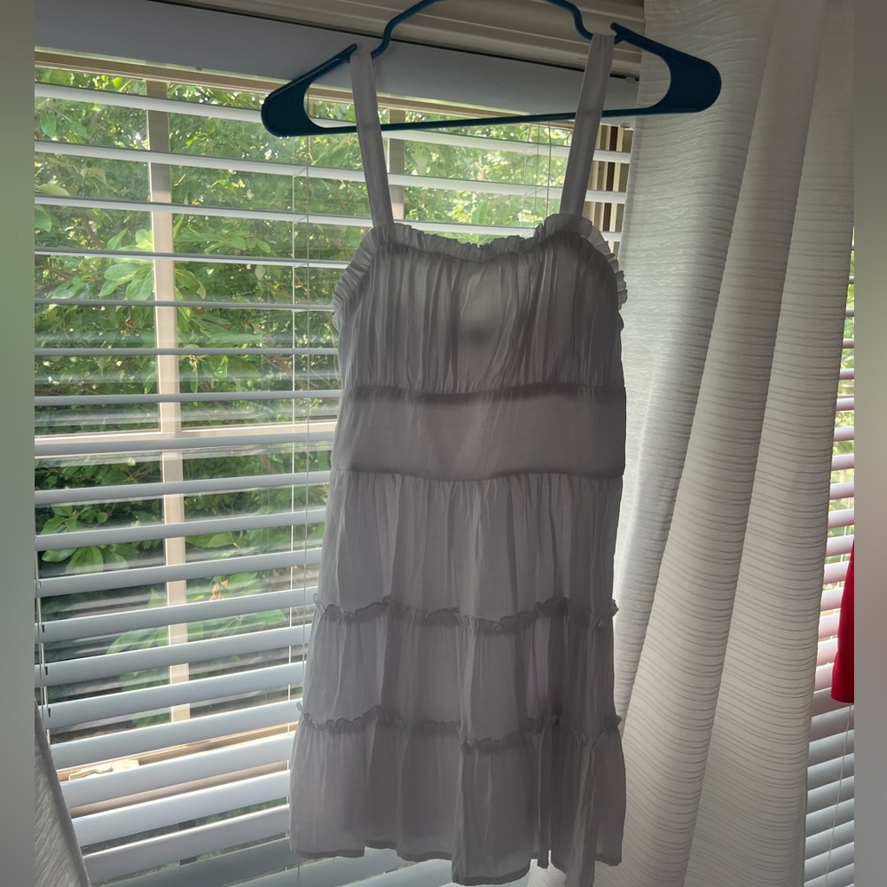 White ruffle dress